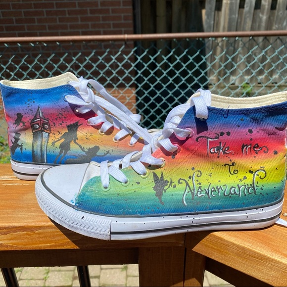 Hand-painted Disney Peter Pan Sneakers - Picture 1 of 5